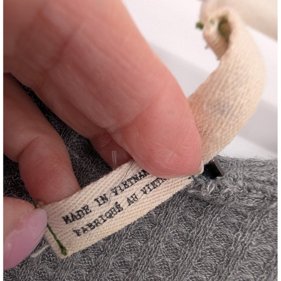 We The Free Laguna Thermal Waffle Knit Tunic Large Gray Boho Lounge Grunge - Picture 5 of 10